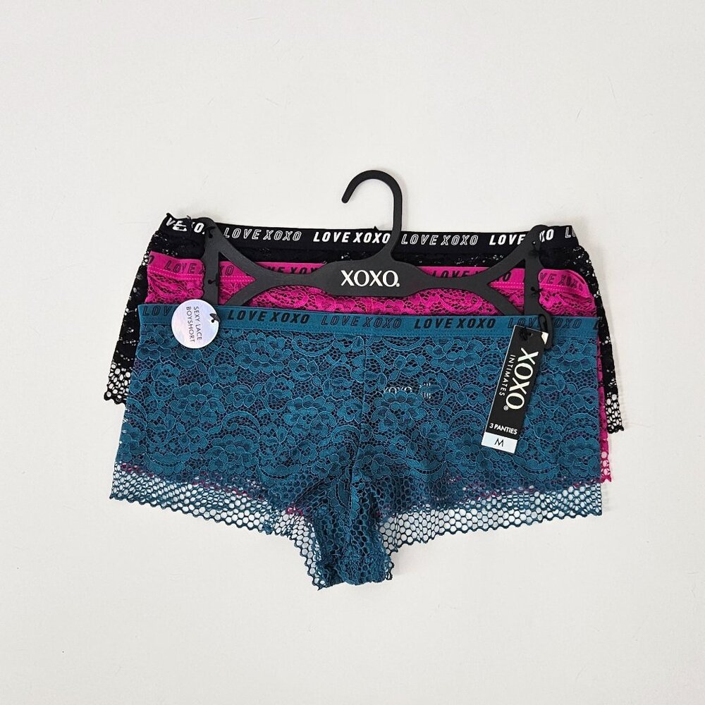 XOXO 3 Pack Lace Boyshort